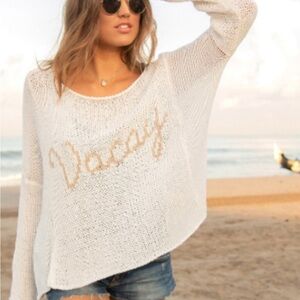 Wooden Ships Paola Buendia Vacay Beach Sweater oversized size M/L cotton blend